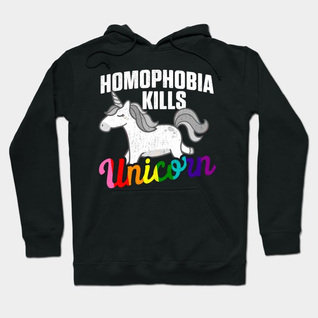 Homophobia kills unicorns Hoodie by BestsellerTeeShirts